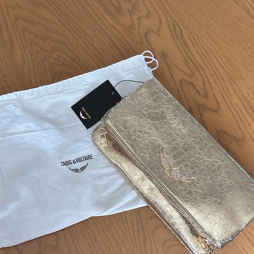 Zadig & Voltaire Rock leather clutch bag